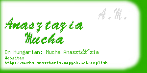 anasztazia mucha business card